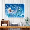 5D diamond color painting Rubik's cube round diamond snow and ice princess DIY decorative painting hanging picture