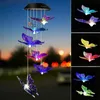 Decorative Figurines Objects & Solar Power Changeable Light IP65 Waterproof Colorful Butterfly Wind Chime Lamp For Home Outdoor Garden Yard