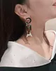 Charme Femmes Amour Lettre Boucles D'oreilles Designer Marque Noir Et Blanc Boucles D'oreilles Designer Européen Bijoux De Luxe De Noce Cadeau Accessoires Avec Boîte