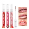 Handaiyan fruit lips gloss luxary lips oil replenishes water vitamin and E 6 color moisturizer essence nutritious hydrating luxury makeup lipgloss