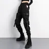 Women's Pants Capris Women Elastic Waist Loose Streetwear Cargo Pants Female Fashion Ankle-length Jogging Trousers Ladies Plus Szie Casual Pants 230316