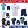 2023-2024 Marseillees kortärmad fotbollströja för herrar och barn 23/24 ALEXIS OM Survey Maillot Foot Chandal