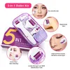 Itens de beleza 5 em 1 kits Sistema de rolos Derma Mesoroller para os olhos do corpo para os olhos Skincare Hair Scalp Tratments