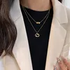 High End Style 18k Gold-plated Necklace Luxury Fashion Pendant Necklace Classic Senior Charm Letter Long Chains Popular Brand Gift Lovers Friends