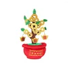 Decorative Flowers Bright Color Creative Money Tree Simulation Bonsai Desktop Decor Comfortable Stuffed For Shopping Mall