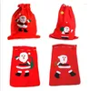 Christmas Decorations 63 40cm For Home Non-Woven Xmas Gift Bag Large Applique Drawstring Backpack Stockings