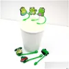 Питье соломинки 9pcs/Set Cartoon Sile Tumbler ST Toppers Designer Er плесени.