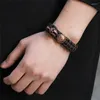 Bracelets de charme selvagem salva vidas de sete núcleo de sete núcleos sobrevivência de bracelete masculina retro espartano