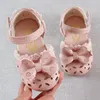 Sandals est Summer Kids Shoes MT-CS Fashion Leathers Sweet Children Sandals For Girls Toddler Baby Breathable Hoolow Out Bow Shoes 230316