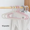 Hangers Racks 10PCs/lot Adult Clothes Hangers Jeans Pants Coat Hanger Home Storage Holder Dress Hanger Dying Racks Plastic Hanger 230316