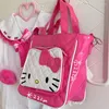 Duffelväskor Kawaii Hello Kiity Grafisk handväska Casual shoppingväska stor kapacitet Vattentät ungdom Fashion Shoulder Tote Y2K Girl