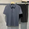 Polos pour hommes été couleur unie hommes Polo confortable Simple décontracté affaires mâle bureau chemise à manches courtes noir blanc gris 230316