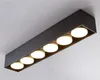 Surface Mount Long LEDダウンライトは、リビングルームベッドルームショップKTVの交換可能なGX53ランプブラックホワイトスポットライトで黒い白いスポットライト