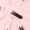 Kawaii Cat Paw Stationery Knife Pink Mini Utility Pocket Folding Cutter Letter Pen Kuvertöppnare Express Box