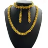Necklace Earrings Set Dubai Fashion African Ethiopia Gold Color For Women Gifts Party Wedding And