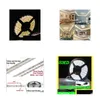 Bandes LED 5M Bright Thite Strip Light 3528 SMD étanche flexible 300 LED blanc chaud couleur unique avec connecteur d'alimentation 12V Dhulw