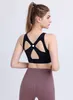 Femmes Fitness hauts de soutien-gorge Fintness débardeur solide entraînement respirant gymnase rassemblé antichoc haut femme LL733