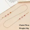 Colorful Butterfly Charm Glasses Chain Neck Strap for Women Fashion Pearl Heart Beaded Sunglasses Holder Lanyard