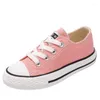 Chaussures de sport garçons et filles à lacets Petit blanc Low Gang Casual Canvas Baby High Sports Taille 24-34