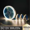 LED Strips 5meter/pack LED Strip Light Garland Gaskets 5m SMD 2835 Flexible DC 12V Diode Tape Wire Christmas Lamp 300LEDs P230315