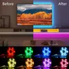 Tiras de led tira led light música sincroniza controle remoto rgb5050 tira de tira led mini 20keys controle de voz para decoração de sala tv Ambient Iluminação P230315