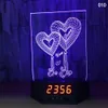 2023 LED Gadget night light luminous 3d small night light creative gift led wireless USB table lamp colorful remote control