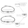 Charmarmband Boniskiss Lovers 'Romantic Silver Color Couple Rostfritt stål Gift Men's Wish Jewel Women Fashion Bijoux