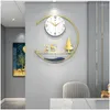 Wall Clocks Modern Art Fun Metal Clock Living Room Gold Chic Stylish Watch Bedroom Silent Simple Horloge Murale Home Decor Drop Deli Dhva4