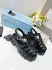 Designer Slides Women Luxury Loafers Platform Sandals Summer Ladies Slides Beach footwear Fashion Triangle Round Toe Sandal 35-41 With Box