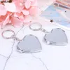 Kompakta speglar DA04 PORTABLE TWOSIDE Folding Make Up Mini Makeup Key Chain Pocket Women Cosmetic Ring 230314