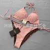 Costumi da bagno da donna firmati 2022 Moda costumi da bagno da donna lettera stampa famiglia sexy bikini diviso con due lati di maglia rossa moda 5SGU