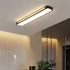 Plafoniere moderne del corridoio Lampadario Guardaroba Camera da letto Soggiorno Balcone Corridoio Luce a led per la decorazione del soffitto Lampade quadrate lunghe nere bianche