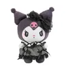 Sanrio Black Kuromi Mymelody 봉제 인형 Kawaii 만화 소파 쿠션 베개 다크 고딕 레이스 장난감 소녀를위한 생일 선물