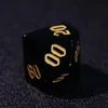 Kralen andere natuurlijke edelsteen dd dobbelstenen set obsidiaan zwart agaat handgemaakte gegraveerde d20 d20 d6 d6 voor trpg coc dnd bord tafelspellen cadeaus