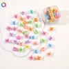 40st/set Candy Color Mini Hair Claw Ribbon Clip Korean Fashion Small Hair Clips Farterfly Flower Heart Multi-Shape Girls Hair Accessories 1944