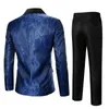 Costumes pour hommes hommes bureau affaires Blazer hommes mariage Banquet bal décontracté motif broderie Premium Stretch coupe ajustée classique 2023