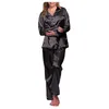 Pigiami da donna Pigiami da notte per donna Inverno Maniche lunghe Lingerie sexy Pigiama in raso Set da notte femminile Pigiama di seta Loungewe