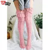 Socks Hosiery Harajuku Women Girls Wool Stockings Winter Warm Knitted Over Knee Socks Leg Warmer Female Thigh Sexy Long Stockings Leg Warmers 230316