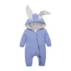 Nieuwe lente herfst baby rompers blauwe jumpsuit schattige cartoon konijn baby meisje jumpers kinderen baby outfits kleding 1937