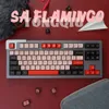 Teclados gmk flamin vermelho preto 172 keys sa perfil tiro duplo keycap inglesa personalidade personalizada capas para teclados mecânicos