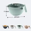 Vegetable Drain Basket Tools 2L Minimalist Style Vegetable Fruit Washing Bowl Kitchen Plastic Drain Basket H23-31