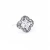 CZ Diamond Clover Rings sterling sterling Silver for Pandora Fashion Party Party Jewelry for Women Girlfriend Gift Designer Ring مع مربع أصلي