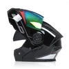 Motorfiets helmen vol gezicht dot dual lens racing helm capacete casco persoonlijkheid modualr flip up motorcross