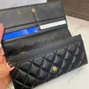 Luxe lederen koppeling Wallets Designer Bag Dames Solid Black Wallet Mens Card Holders Pocket Turn Munt Travel Portemules Business Toes 2023