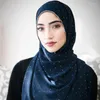 Lenços lenços huishi lenço mulheres hijab lamol pérola chiffon envolve impressão em sólido shaid diamante xale primavera hijabs muçulmana