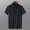 Polo's voor heren Koreaanse stijl Ice Silk naadloze heren met korte mouwen Rapel Polo Shirt High-End Casual Summer T-shirt Grote maat kleding 230316