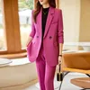 Kombinezony damskie Blazery przyjazne moda moda blezer kobiety pant garnitury panie robocze kombinezony biznesowe spodnie biurowe styl 230316