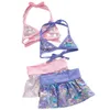 Nya husdjursvästar Summer Dog Apparel Pet-kjolar XS-L Dog Bikini Beach Pool Lämplig för Teddy Pomeranian 2st/Set