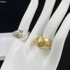 Nieuwe stijl goud/zilveren ketting met zijstenen ringen schedel skelet charme open ring voor vrouwen mannen feest bruiloftsliefhebbers verloving punk sieraden geschenken rm-r21874
