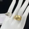 Neuer Stil Gold/Silber-Kette mit seitlichen Steinen, Ringe, Totenkopf-Skelett-Charm, offener Ring für Damen und Herren, Party, Hochzeit, Liebhaber, Verlobung, Punk-Schmuck, Geschenke R2024-R21874